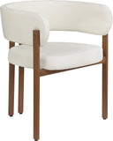 Gideon Cream Vegan Leather Dining Chair 983Cream-C Meridian Furniture