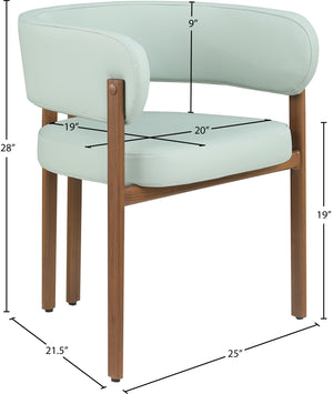 Gideon Mint Green Vegan Leather Dining Chair 983Mint-C Meridian Furniture
