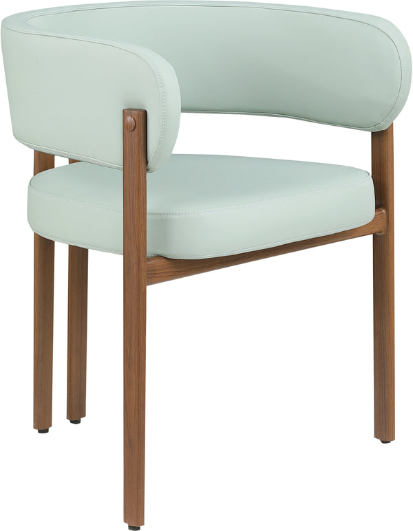 Gideon Mint Green Vegan Leather Dining Chair 983Mint-C Meridian Furniture