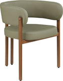 Gideon Olive Green Vegan Leather Dining Chair 983Olive-C Meridian Furniture