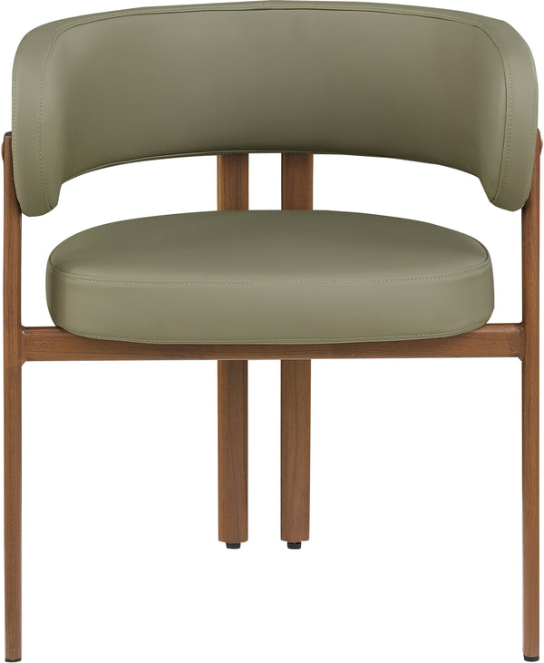 Gideon Olive Green Vegan Leather Dining Chair 983Olive-C Meridian Furniture