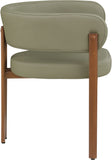 Gideon Olive Green Vegan Leather Dining Chair 983Olive-C Meridian Furniture