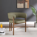 Gideon Olive Green Vegan Leather Dining Chair 983Olive-C Meridian Furniture