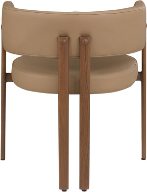 Gideon Tan Vegan Leather Dining Chair 983Tan-C Meridian Furniture