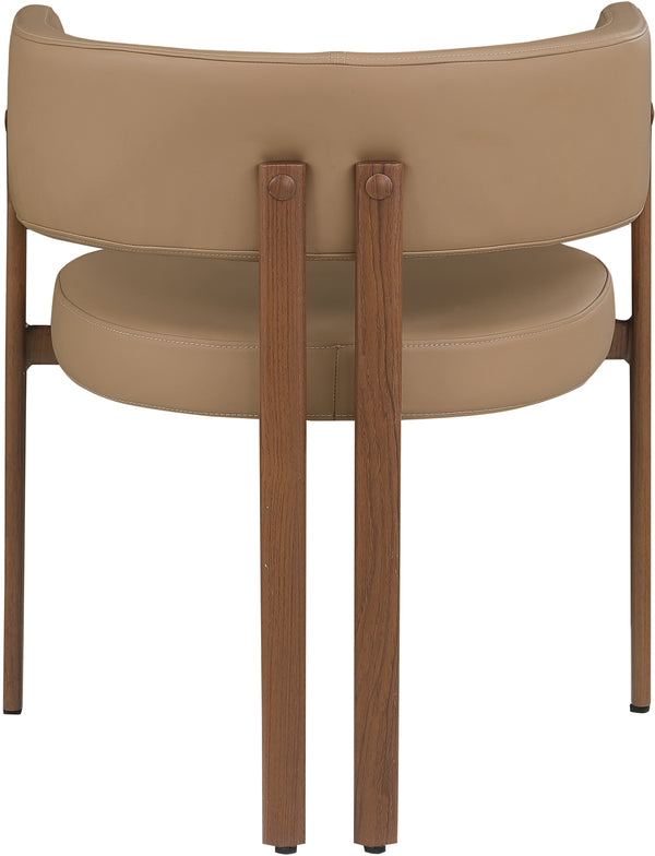 Gideon Tan Vegan Leather Dining Chair 983Tan-C Meridian Furniture