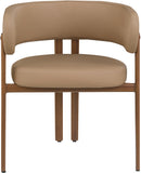 Gideon Tan Vegan Leather Dining Chair 983Tan-C Meridian Furniture