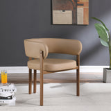 Gideon Tan Vegan Leather Dining Chair 983Tan-C Meridian Furniture