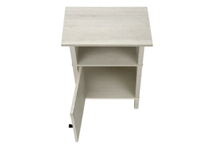 English Elm Accent Side Table with Open Shelf and Cabinet Storage for Compact Living Spaces Oak B2710P461703