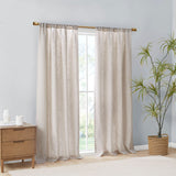 Madison Park Kyler Casual Linen Blend Light Filtering Curtain Panel Pair MP40-7985 Natural