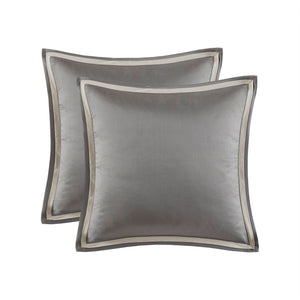 English Elm 8 Queen Jacquard Oversized Duvet Comforter Set with Euro Shams, Decorative Pillows, Plush Polyester fills Multicolor 22.83 L x 18.9 W x 15.35 H B035P319231