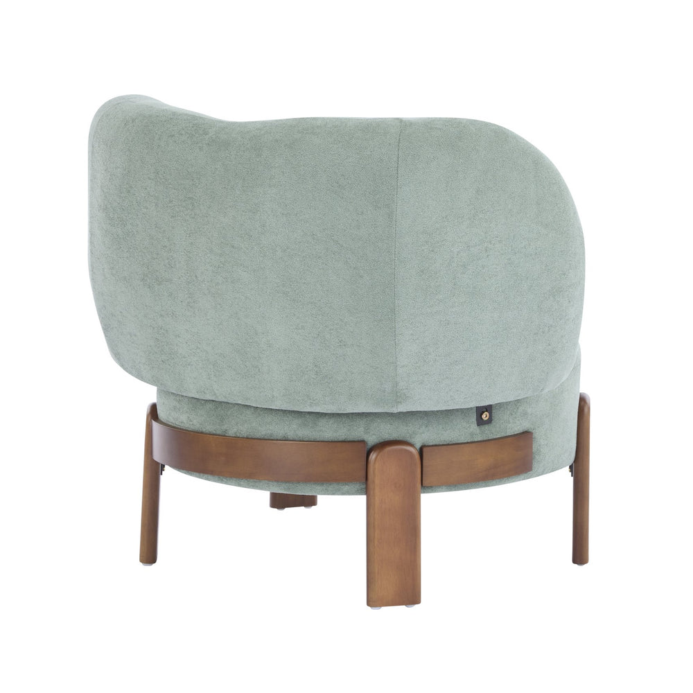 English Elm Christopher Knight Home® - Cozy Wingback Armchair with Plush Bouclé Upholstery, Solid Wood Legs, Ergonomic Support, Timeless Style Green 33.5 L x 25.5 W x 21.5 H N776P298155G