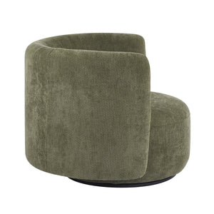 English Elm Christopher Knight Home® - Swivel Contemporary Accent Armchair with Lumbar Pillow, 360° Rotation, Metal Base Durability Green 37.75 L x 33.75 W x 26.5 H N776P368491G