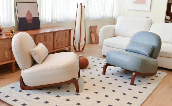 English Elm Cute Faux Leather Armless Accent Chair Solid Wood Legs Cushioned Seat Modern Blue W2105P440973