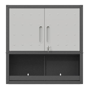 English Elm Heavy Duty Wall Mounted Steel Cabinet Locking Lift Door Garage Workshop Storage T2398P236505