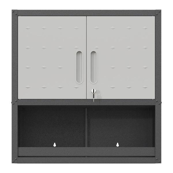English Elm Heavy Duty Wall Mounted Steel Cabinet Locking Lift Door Garage Workshop Storage T2398P236505