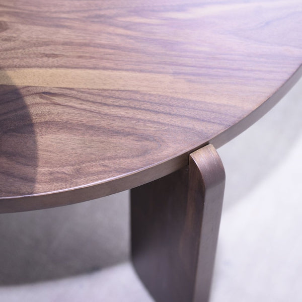 English Elm 32.68 Inch Black Oak Veneer Nesting Round Coffee Table Set for Modern Living Rooms W2899P435700