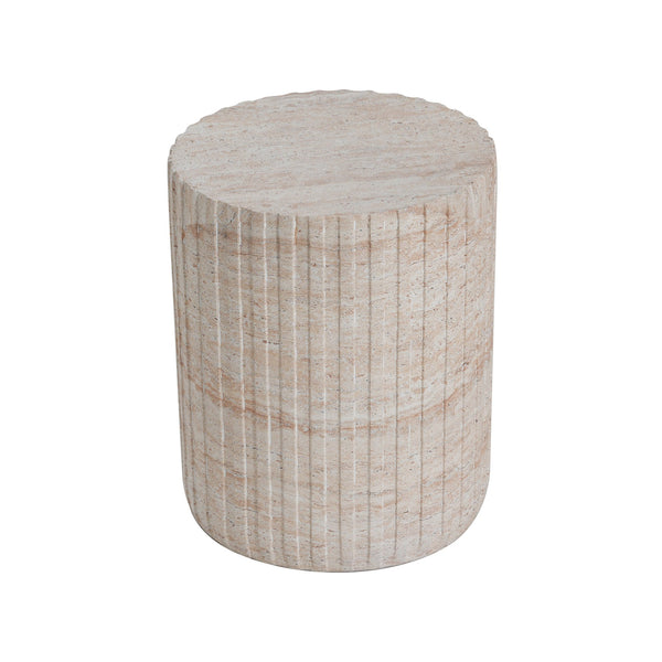 English Elm Christopher Knight Home® - Outdoor/Indoor Lightweight Concrete Side Table – Versatile Travertine Accent For Home & Garden Use N773P253797Z