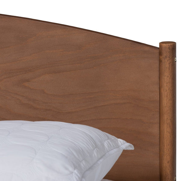Baxton Studio Baxton Studio Leanora Mid-Century Modern Wood Platform Bed in Rich Ash-Walnut Finish for Timeless Style Queen MG0006-Ash Walnut-Queen