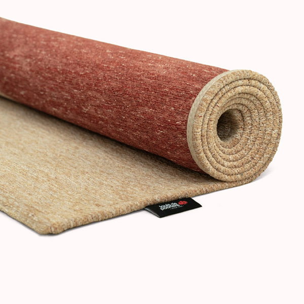 Louis de Poortere Craft Collection Ribbon Calligraphy Inspired Area Rug Bold Textured Pile for Living Rooms Imperial Red 5'7 x 7'9 120318