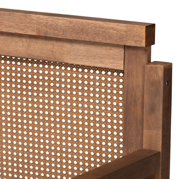 Baxton Studio Baxton Toveli Vintage Daybed - French-Inspired Ash Walnut Wood & Woven Rattan for Cozy Elegance MG0015-Ash Walnut Rattan-Daybed