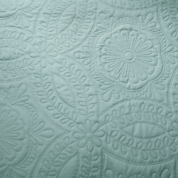 JLA Home Madison Park - 6 Piece Reversible Daybed Cover Set with Blue Medallion & Striped Reverse, Quilted Twin Bedding Ensemble MP13-3976