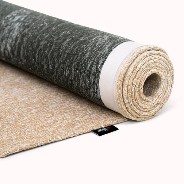 Louis de Poortere Craft Collection Ribbon Calligraphy Inspired Area Rug Bold Textured Pile for Living Rooms Garden Spirit 5'7 x 7'9 120320