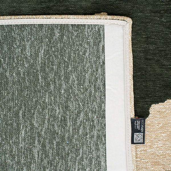 Louis de Poortere Craft Collection Ribbon Calligraphy Inspired Area Rug Bold Textured Pile for Living Rooms Garden Spirit 5'7 x 7'9 120320