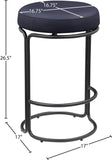 Madison Black Vegan Leather Counter Stool 984Black-C Meridian Furniture