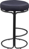 Madison Black Vegan Leather Counter Stool 984Black-C Meridian Furniture