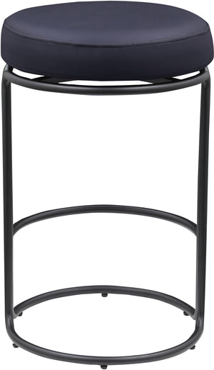 Madison Black Vegan Leather Counter Stool 984Black-C Meridian Furniture