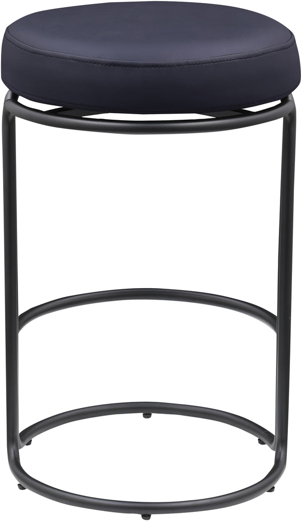 Madison Black Vegan Leather Counter Stool 984Black-C Meridian Furniture