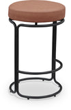 Madison Cognac Vegan Leather Counter Stool 984Cognac-C Meridian Furniture