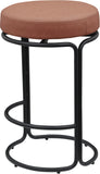 Madison Cognac Vegan Leather Counter Stool 984Cognac-C Meridian Furniture