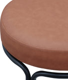 Madison Cognac Vegan Leather Counter Stool 984Cognac-C Meridian Furniture