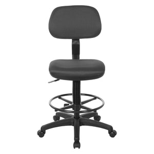 OSP Home Furnishings Sculptured Ergonomic Drafting Chair with Adjustable Footrest for Counter Height Workstations Shale DC517-295