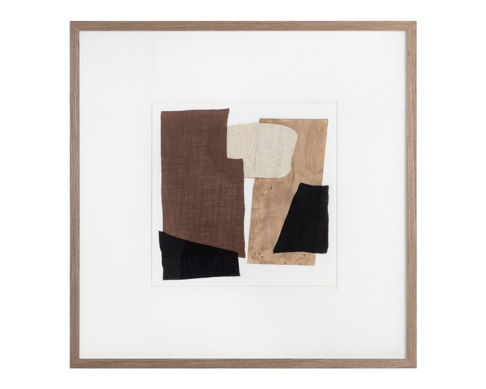 Sunpan Family Dynamics I - 40" X 40" Art In Dark Brown Frame, Celebrating Connections And Chaos Together Brown Glass A0422