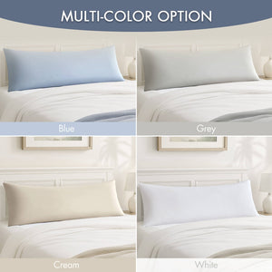 English Elm 1- Piece Full Body Cooling Pillow with Nylon Spandex Cover for Side Sleepers Blue B035P482975