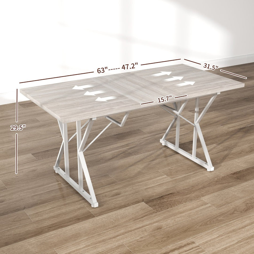 English Elm Mid-century Nordic Rubberwood Dining Table Seats Four with Dark Mahogany Finish T3971P429199