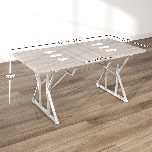 English Elm Mid-century Nordic Rubberwood Dining Table Seats Four with Dark Mahogany Finish T3971P429199