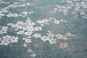 Louis De Poortere Sakura Rug - Embrace Timeless Elegance With Floral Patterns Inspired By Japanese Cherry Blossoms Blue,White 100% Pet Poly (40% Rpet) 118350-louis-de-poortere