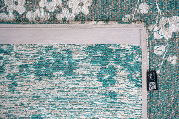 Louis De Poortere Sakura Rug - Embrace Timeless Elegance With Floral Patterns Inspired By Japanese Cherry Blossoms Blue,White 100% Pet Poly (40% Rpet) 118350-louis-de-poortere