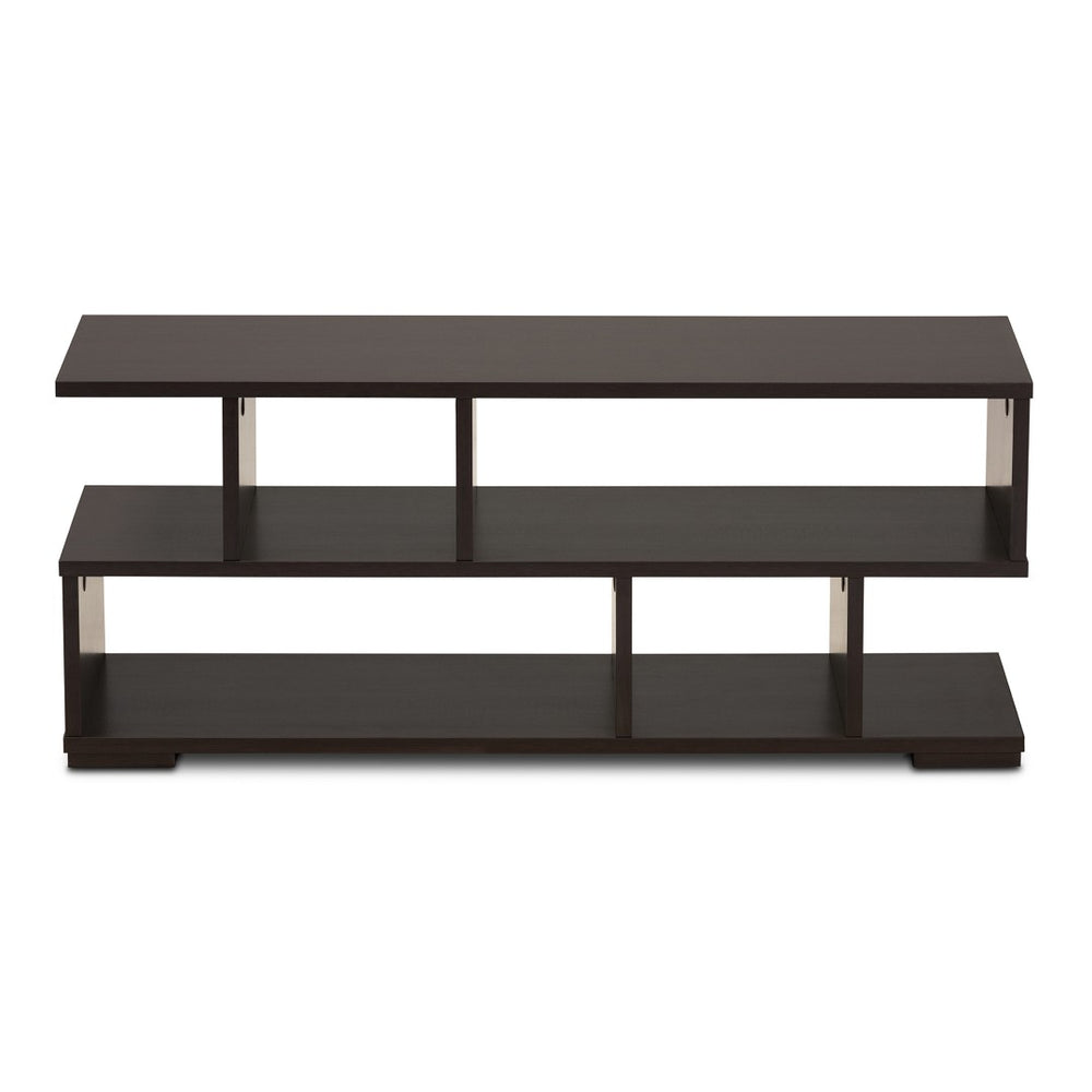 Baxton Studio Baxton Studio Arne Modern TV Stand - Stylish Dark Brown Wood, Versatile Storage, Compact Design TV8001-Wenge-TV