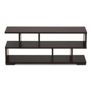 Baxton Studio Baxton Studio Arne Modern TV Stand - Stylish Dark Brown Wood, Versatile Storage, Compact Design TV8001-Wenge-TV