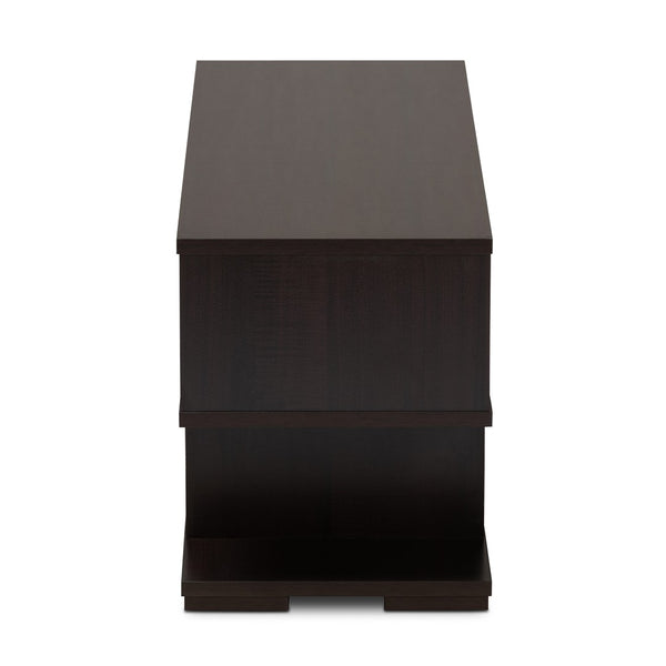 Baxton Studio Baxton Studio Arne Modern TV Stand - Stylish Dark Brown Wood, Versatile Storage, Compact Design TV8001-Wenge-TV