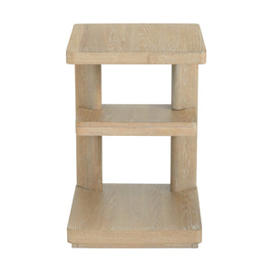 English Elm Wallace & Bay - Tan Chairside Table — Solid Wood Sand Dune Accent Table, Contemporary Tan Finish, Easy Care, 18" W B2709P212397