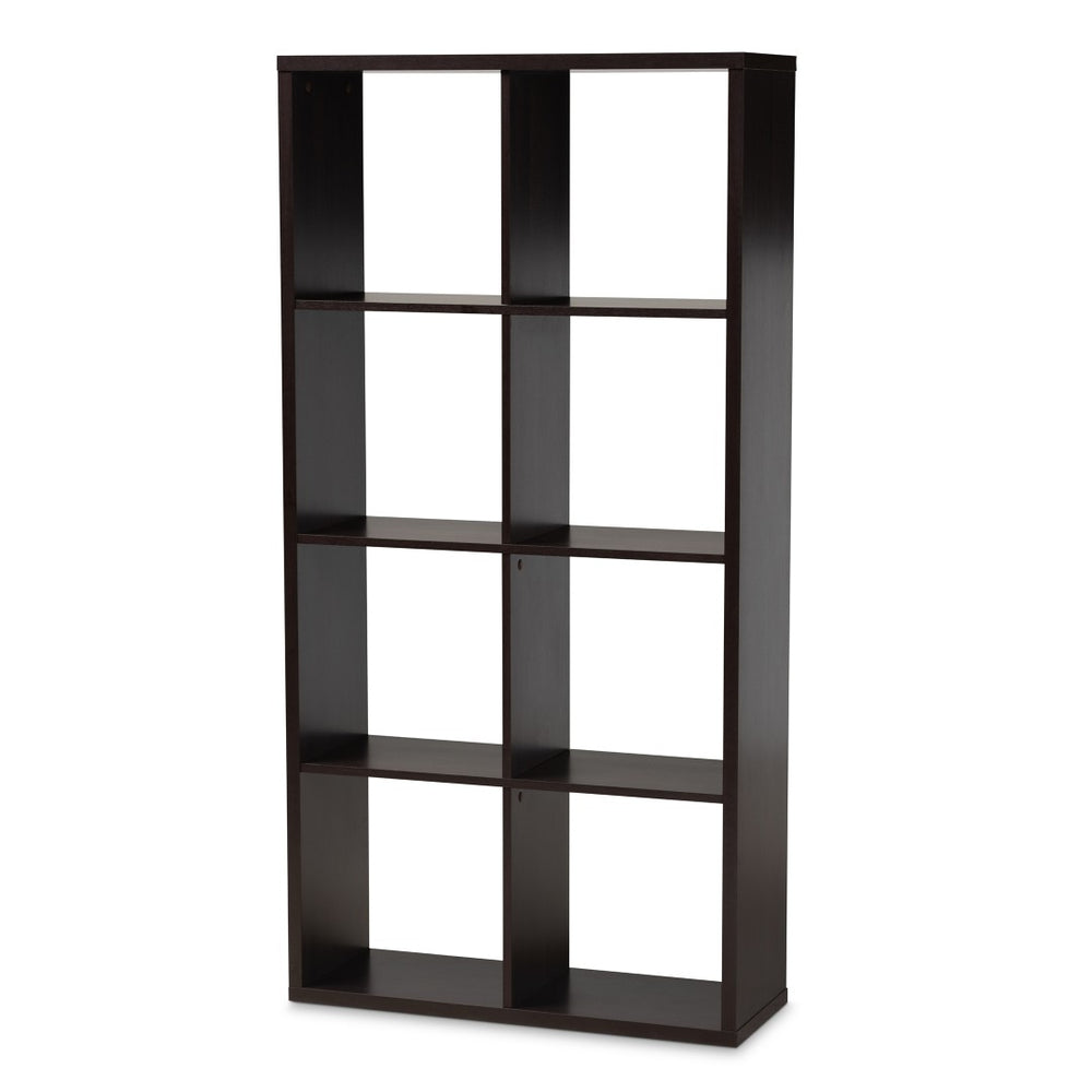 Baxton Studio Baxton Studio Janne Modern 8-Cube Storage Shelf in Dark Brown - Stylish Organization for Any Space SHF-BS-4X2-Wenge