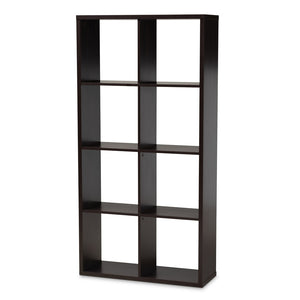 Baxton Studio Baxton Studio Janne Modern 8-Cube Storage Shelf in Dark Brown - Stylish Organization for Any Space SHF-BS-4X2-Wenge
