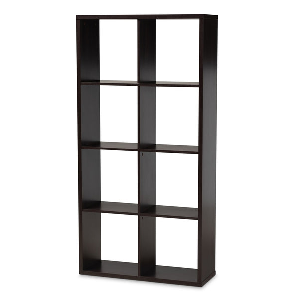 Baxton Studio Baxton Studio Janne Modern 8-Cube Storage Shelf in Dark Brown - Stylish Organization for Any Space SHF-BS-4X2-Wenge
