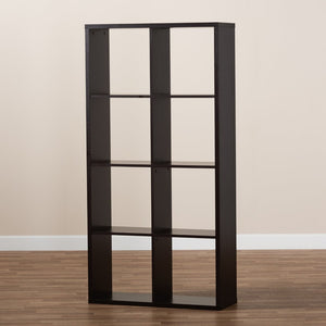 Baxton Studio Baxton Studio Janne Modern 8-Cube Storage Shelf in Dark Brown - Stylish Organization for Any Space SHF-BS-4X2-Wenge