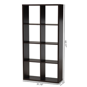 Baxton Studio Baxton Studio Janne Modern 8-Cube Storage Shelf in Dark Brown - Stylish Organization for Any Space SHF-BS-4X2-Wenge